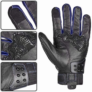 Foto 4 | Foto 4 | Guantes Ilm, Aleación De Acero, Piel, Nudillos Duros, Pantalla Táctil, Color Azul L - Venta Internacional.