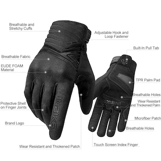 Foto 2 | Foto 2 | Guantes De Moto Inbike De Malla Transpirable Con Pantalla Táctil Negra M - Venta Internacional.