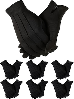 Foto 1 | Foto 1 | Guantes Satinior De Nailon Y Algodón Negros Para Hombre, 6 Pares - Venta Internacional.