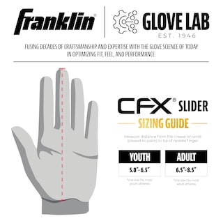 Foto 7 | Foto 7 | Manopla Deslizante Franklin Sports Cfx Prt De Béisbol Y Sóftbol Para Adultos - Venta Internacional.
