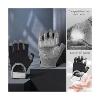 Foto 4 | Foto 4 | Guantes Gym Tacticos Pesas Crossfit Gimnasio Negro Gris