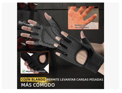 Foto 2 | Foto 2 | Guantes Xtellar Gym Pesas Deportivos Muñequeras Mujer Hombre