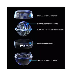 Foto 3 | Foto 3 | Led Ejercitador Giroscopica Powerball Muñeca Brazo Fuerza Negro
