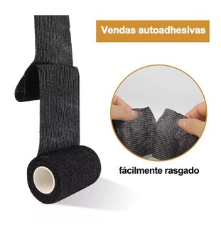 Foto 5 | Foto 5 | Vendas Elásticas Cohesivas Autoadherible Belug Negras de 10 cm x 4.5 m 8 Piezas