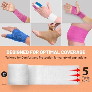 Foto 2 | Foto 2 | Envoltura Autoadhesiva Y Cohesiva Medca De Bandages, 5 M X 5 Cm, Paquete De 6 - Venta Internacional.