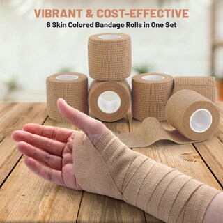 Foto 3 | Foto 3 | Envoltura Autoadhesiva Y Cohesiva Medca De Bandages, 5 Cm X 4,5 M, Paquete De 6 - Venta Internacional.