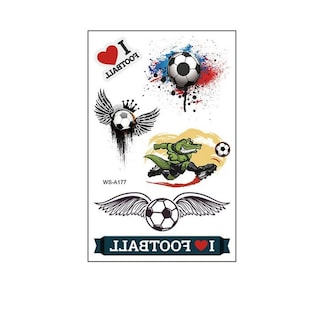Foto 1 | Foto 1 | Adhesivo De Tatuaje Huoguo Impermeable Al Sudor Para Fanáticos De La Copa Mundial De Fútbol - Venta Internacional.