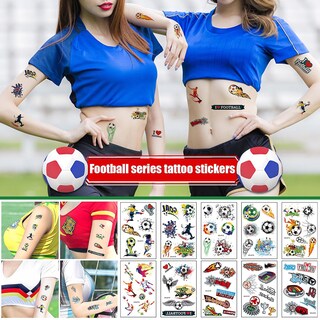 Foto 2 | Foto 2 | Adhesivo De Tatuaje Huoguo Impermeable Para Fanáticos Del Sudor Fútbol X10 - Venta Internacional.