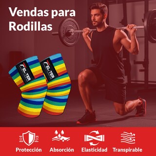 Foto 3 | Foto 3 | Vendas para Rodillas Felter Fitness Multicolor - Gym - Crossfit - Entrenamiento
