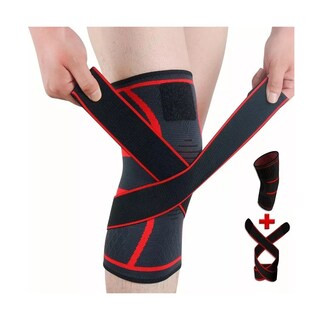 Foto 3 | Foto 3 | Rodilleras Elásticas Deportivas Compresión para Gym Eo Safe Imports Esi-5721 color Rojo