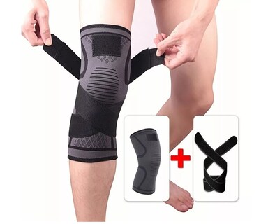 Foto 3 | Foto 3 | Par Rodilleras Elásticas Deportivas Compresión para Gym Xxl Eo Safe Imports Esi-9173 Negro