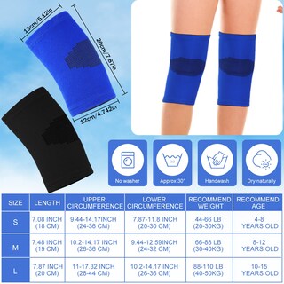 Foto 2 | Foto 2 | Soporte De Compresión Skylety Para Niños Con Mangas De Rodilla Para Deportes, 2 Pares - Venta Internacional.