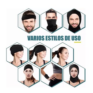 Foto 4 | Foto 4 | Bandanas Belug para Ciclista color Negro 5 Piezas