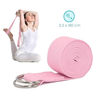 Foto 3 | Foto 3 | Correa de Yoga Rosa Thefne de 1.8m para Mejorar Flexibilidad y Equilibrio