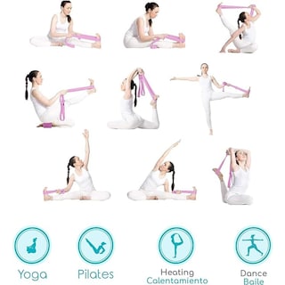 Foto 4 | Foto 4 | Correa de Yoga Rosa Thefne de 1.8m para Mejorar Flexibilidad y Equilibrio