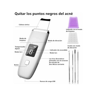 Foto 2 | Foto 2 | Ultrasónico Exfoliación Limpiador Cuidar Piel Belug color Blanco