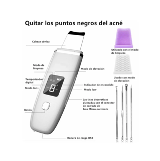 Foto 3 | Foto 3 | Ultrasónico color Blanco Exfoliación Limpiador de Piel Cuidado