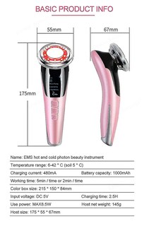 Foto 2 | Foto 2 | Limpiadores Faciales Ems Beauty Instrument 6 En 1 Calientes Y Fríos - Venta Internacional.