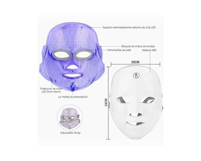Foto 3 | Foto 3 | Máscara De Terapia Facial Profesional Con 7 Colors Led Luz