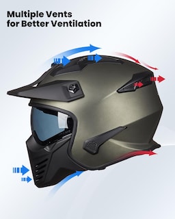 Foto 5 | Foto 5 | Casco Ilm Verde para Motociclista-Venta Internacional