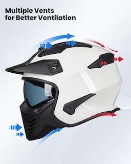 Foto 5 | Foto 5 | Casco Ilm Blanco para Motociclista-Venta Internacional