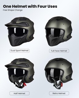 Foto 2 | Foto 2 | Casco Ilm Midnight Green para Motociclista-Venta Internacional