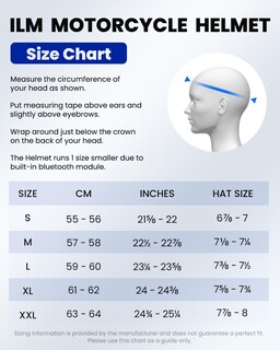 Foto 6 | Foto 6 | Casco Ilm Negro para Motociclista-Venta Internacional