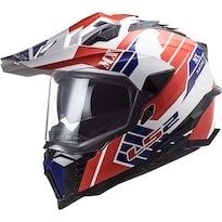 Casco Ls2 Cross City Explorer Mx701 Atlantis Blanco/ Rojo Talla S Moteros