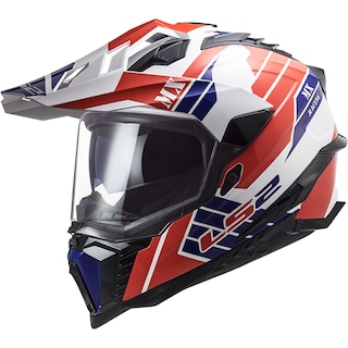 Foto 1 | Foto 1 | Casco Ls2 Cross City Explorer Mx701 Atlantis Blanco/ Rojo Talla S Moteros