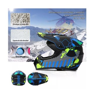 Foto 3 | Foto 3 | Casco Para Motocicleta Todoterreno Certificado Dot Con Gafas Xl Eo Safe Imports Esi-17015 Multicolor