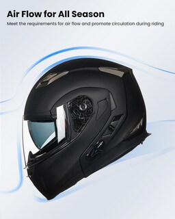Foto 5 | Foto 5 | Casco para Motociclista ILM Mediano Negro con Bluetooth - Venta Internacional