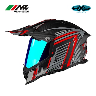 Foto 3 | Foto 3 | Casco Para Motocicleta Axs Beretta Rojo
