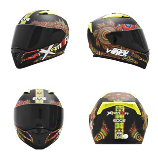 Foto 1 | Foto 1 | Casco Integral Para Moto Edge Helmets Oficial Xamma color Negro Certificado Dot Talla M