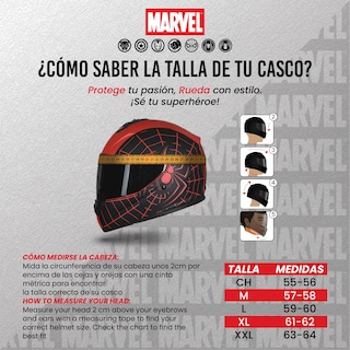 Foto 5 | Foto 5 | Casco Integral Edge Runner Rojo Spider-Man Miles Morales