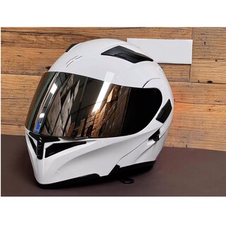 Foto 4 | Foto 4 | Casco Abatible Luz Led Mica Interna L Eo Safe Imports Esi-13767 Blanco