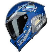 Casco De Moto Integral Ilm Mf509 Cyborg Blue