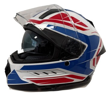 Foto 3 | Foto 3 | Casco De Moto Ilm Mf568 Azul Con Rojo Y Blanco