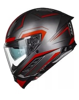 Casco De Moto Ilm Mf568 Rojo Y Negro
