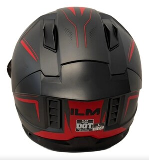 Foto 3 | Foto 3 | Casco De Moto Ilm Mf568 Rojo Y Negro