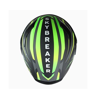 Foto 3 | Foto 3 | Casco Abatible para Motocilista Edge Skybreaker Gris con Verde Certificado Dot Talla XXL