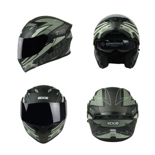 Foto 1 | Foto 1 | Casco Abatible Edge Helmets Oficial T68 Gris Certificado Dot Moto