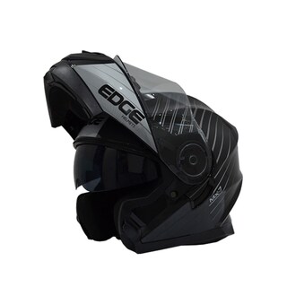 Foto 2 | Foto 2 | Casco Abatible Edge Helmets Oficial Jet 2 Mx-7 color Negro Certificado Dot Moto Talla L