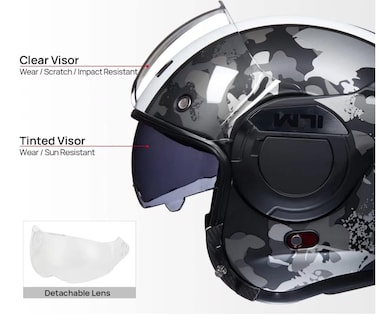 Foto 4 | Foto 4 | Casco Para Moto Ilm B707 Modular Camouflage