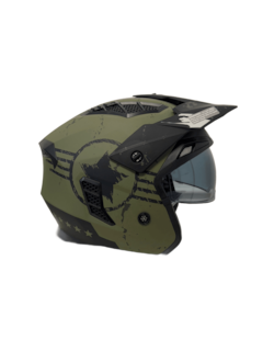 Foto 5 | Foto 5 | Casco De Moto Abierto Ilm Z302 Army Gren