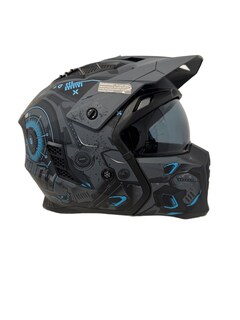 Foto 1 | Foto 1 | Casco Integral de Motociclista ILM Z302 Mechanical Red