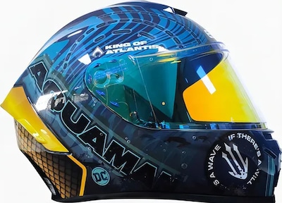 Foto 3 | Foto 3 | Casco Integral Edge Aquaman Dc Comics Certificado Dot Moto
