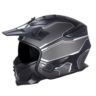Foto 1 | Foto 1 | Edge Moto Edge Kombat Carbón Gris Plata Mate Lux Certificado Dot
