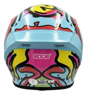 Foto 4 | Foto 4 | Casco para Motociclista Edge Extragrande Multicolor Certificación DOT