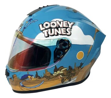 Foto 3 | Foto 3 | Casco para Motociclista Looney Tunes Corre Caminos Cert Dot