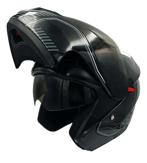 Foto 2 | Foto 2 | Casco para Motociclista Edge Extragrande Negro Abatible
